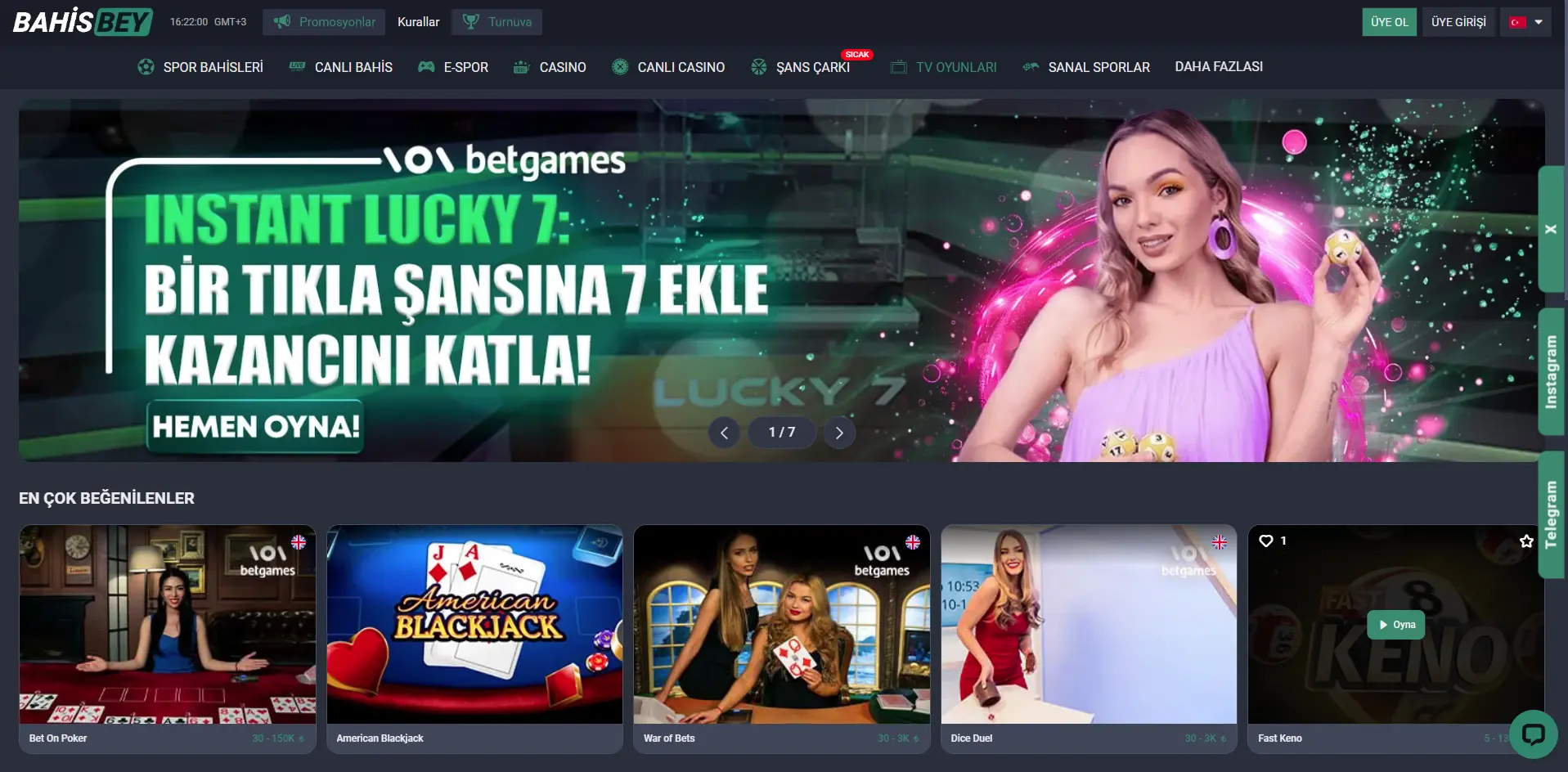 Bahisbey TV Oyunları: Canlı Casino ve Blackjack