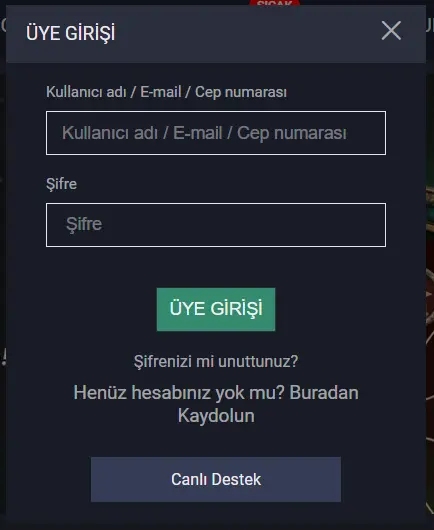 ÜYE GİRİŞİ